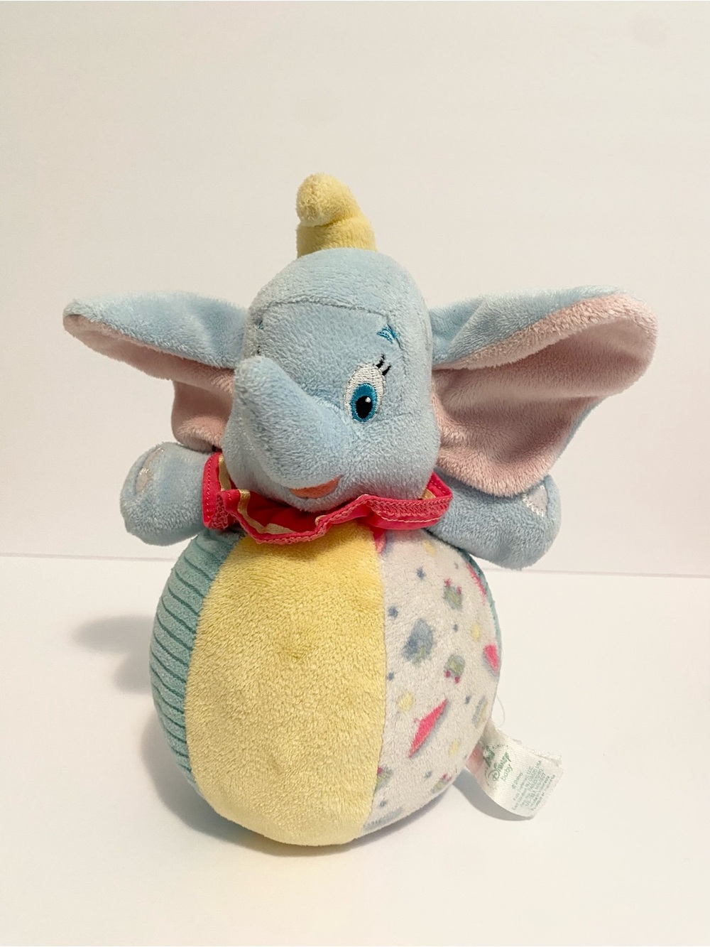 Disney Baby Dumbo Chime Baby Toy Plush Pastel Stuffed Animal Lovey Elephant